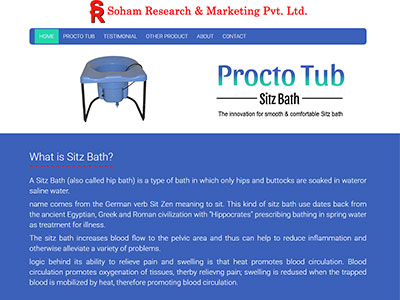 Procto tub sitz bath website